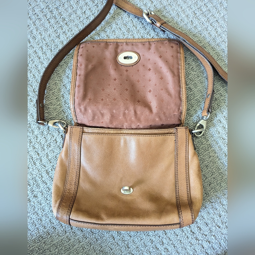 Fossil Brown Leather Handbag - Picture 2 of 7